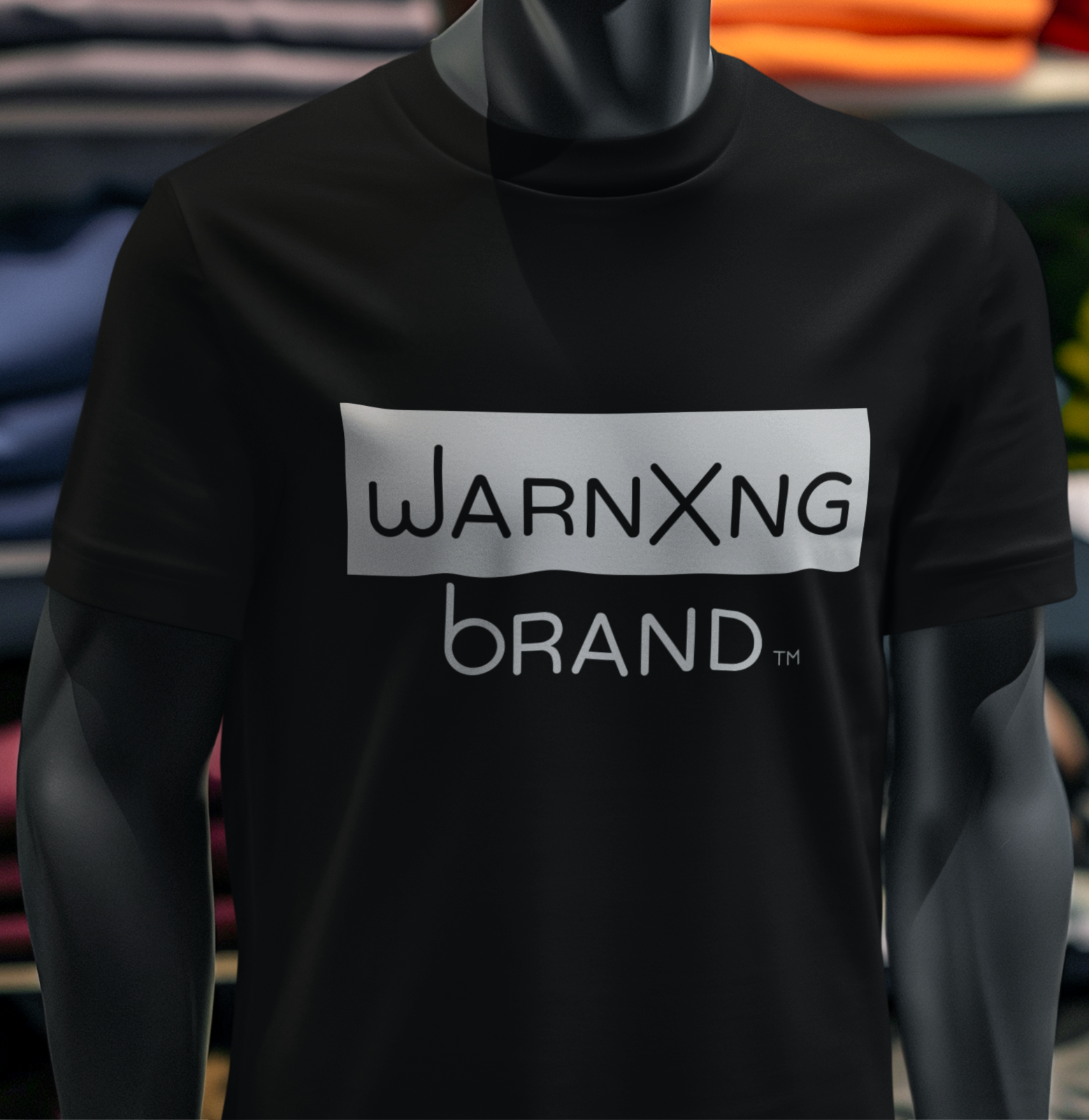 Black Premium Organic Cotton – warnXng brand Logo - Unisex T-Shirt