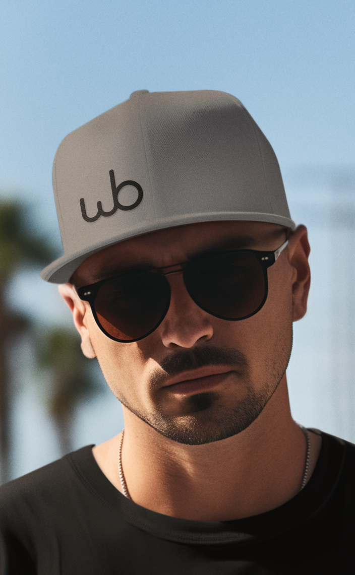 Grey Snapback with Black Embroidered Wb Logo